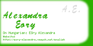 alexandra eory business card